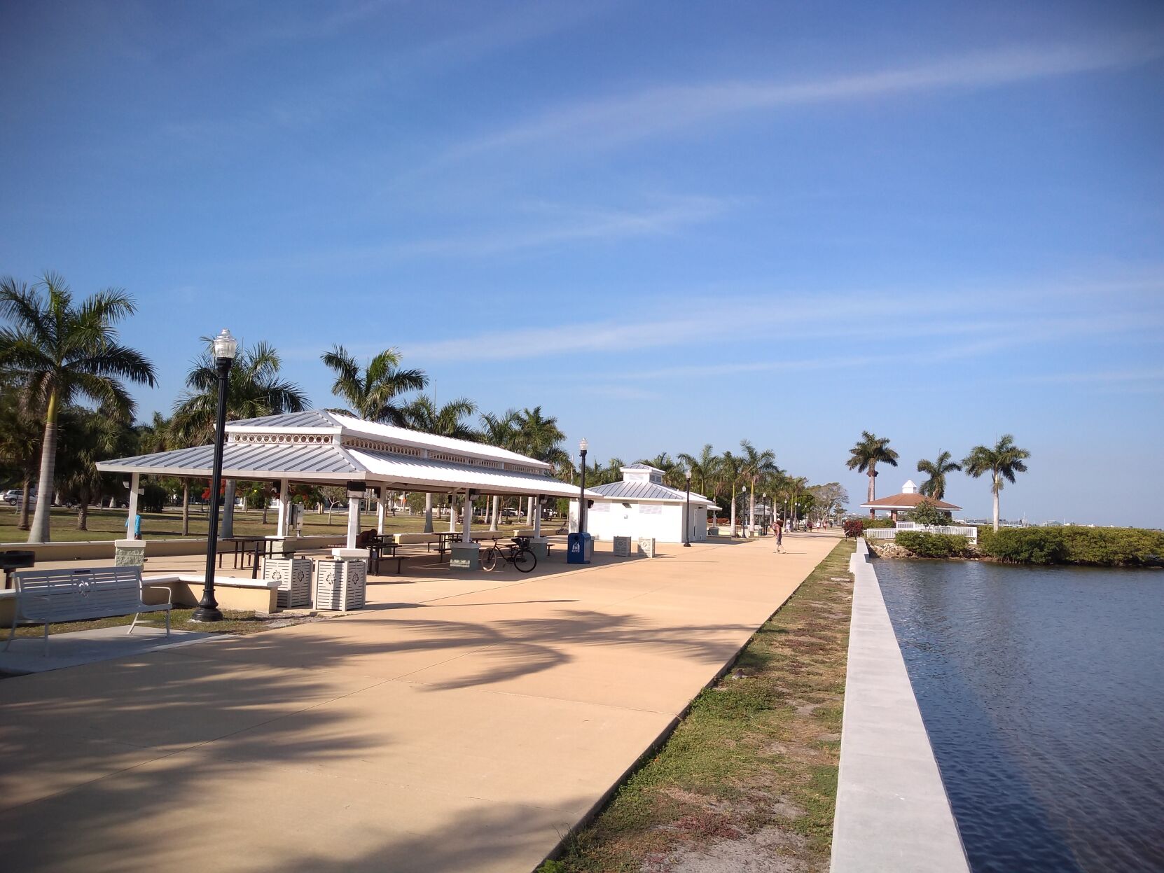 Picnic pavilions on the Harborwalk in Punta Gorda